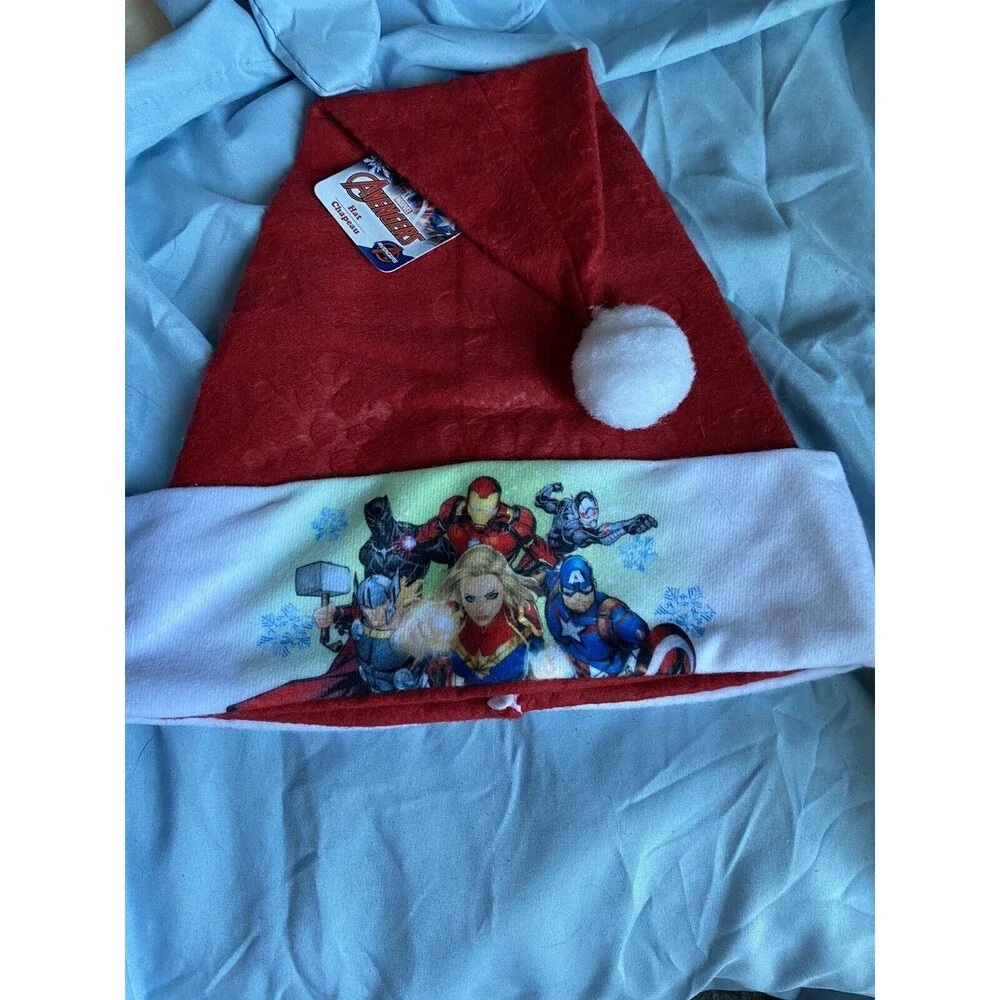 NWT Marvel The Avengers Holiday Christmas Santa Hat KIDS